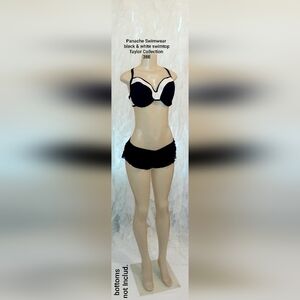 Panache Swimwear Top 38E Black & White